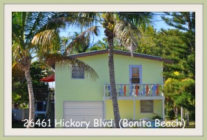 Beach Cottage just across the street from Bonita Beach! and views of the bay too!